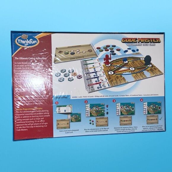 NEW Sealed Thinkfun Code Master Programming Logic Board Game Age 8+ 60 Levels - Picture 4 of 4